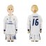 Real Madrid #16 Kovacic Home Long Sleeves Kid Soccer Club Jersey