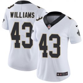 Nike New Orleans Saints #43 Marcus Williams White Womens Stitched NFL Vapor Untouchable Limited Jersey