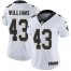 Nike New Orleans Saints #43 Marcus Williams White Womens Stitched NFL Vapor Untouchable Limited Jersey