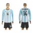 Argentina #14 Mascherano Home Long Sleeves Soccer Country Jersey