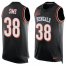 Nike Cincinnati Bengals #38 LeShaun Sims Black Team Color Mens Stitched NFL Limited Tank Top Jersey