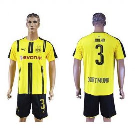 Dortmund #3 Joo Ho Home Soccer Club Jersey