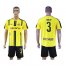 Dortmund #3 Joo Ho Home Soccer Club Jersey