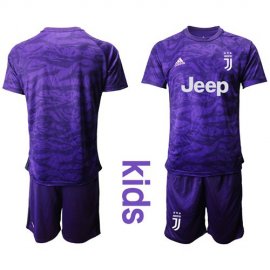 Juventus Blank Purple Goalkeeper Kid Soccer Club Jersey