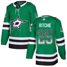 Adidas Dallas Stars #25 Brett Ritchie Green Home Authentic Drift Fashion Stitched NHL Jersey