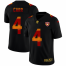 Las Vegas Raiders #4 Derek Carr Mens Black Nike Red Orange Stripe Vapor Limited NFL Jersey