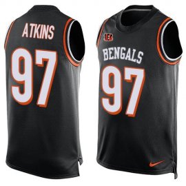 Nike Cincinnati Bengals #97 Geno Atkins Black Team Color Mens Stitched NFL Limited Tank Top Jersey