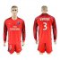 Paris Saint-Germain #3 Kimpembe Red Long Sleeves Soccer Club Jersey