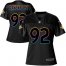 Nike New Orleans Saints #92 Marcus Davenport Black Womens NFL Fashion Game Jersey