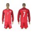 England #7 Milner Away Long Sleeves Soccer Country Jersey