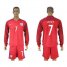 England #7 Milner Away Long Sleeves Soccer Country Jersey