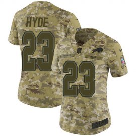 Nike Buffalo Bills #23 Micah Hyde Camo Womens Stitched NFL Limited 2018 Salute to Service Jersey
