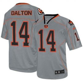 Nike Cincinnati Bengals #14 Andy Dalton Lights Out Grey Mens Stitched NFL Elite Jersey