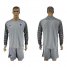 France Blank Grey Goalkeeper Long Sleeves Soccer Country Jersey