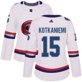 Adidas Montreal Canadiens #15 Jesperi Kotkaniemi White Authentic 2017 100 Classic Womens Stitched NHL Jersey