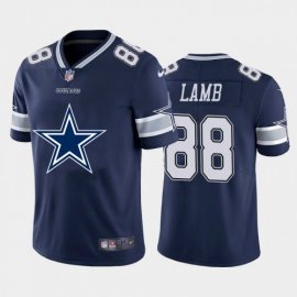 Dallas Cowboys #88 CeeDee Lamb Navy Blue Mens Nike Big Team Logo Vapor Limited NFL Jersey
