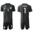 Mexico #1 Corona Black Goalkeeper Soccer Country Jersey