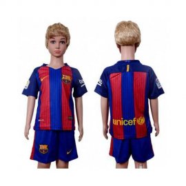 Barcelona Blank Home Kid Soccer Club Jersey