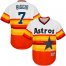 Houston Astros #7 Craig Biggio White/Orange Cooperstown Stitched Youth MLB Jersey