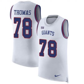 Nike New York Giants #78 Andrew Thomas White Mens Stitched NFL Limited Rush Tank Top Jersey