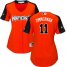 Washington Nationals #11 Ryan Zimmerman Orange 2017 All-Star National League Womens Stitched MLB Jersey