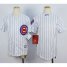 Chicago Cubs Blank White(Blue Strip) Cool Base Stitched Youth MLB Jersey