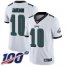 Nike Philadelphia Eagles #10 DeSean Jackson White Mens Stitched NFL 100th Season Vapor Limited Jersey