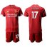 Liverpool #17 Klavan Red Home Soccer Club Jersey
