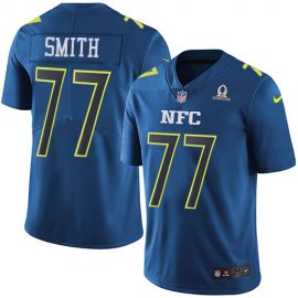 Nike Dallas Cowboys #77 Tyron Smith Navy Mens Stitched NFL Limited NFC 2017 Pro Bowl Jersey