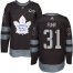 Adidas Toronto Maple Leafs #31 Grant Fuhr Black 1917-2017 100th Anniversary Stitched NHL Jersey