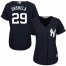 New York Yankees #29 Gio Urshela Navy Blue Alternate Womens Stitched MLB Jersey