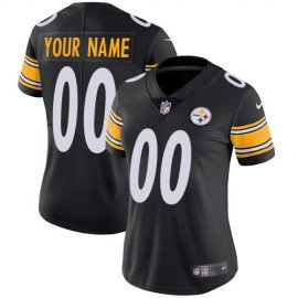 Nike Pittsburgh Steelers Customized Black Team Color Stitched Vapor Untouchable Limited Womens NFL Jersey