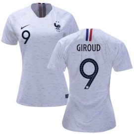 Womens France #9 Giroud Away Soccer Country Jersey