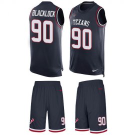 Nike Houston Texans #90 Ross Blacklock Navy Blue Team Color Mens Stitched NFL Limited Tank Top Suit Jersey