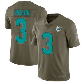 Nike Miami Dolphins #3 Josh Rosen Olive Mens Stitched NFL Limited 2017 Salute To Service Jersey
