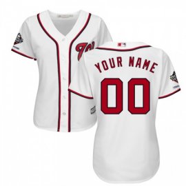 Washington Nationals Majestic Womens 2019 World Series Champions Home Official Cool Base Custom Jersey White