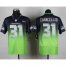 Nike Seattle Seahawks #31 Kam Chancellor Steel Blue/Green Mens Stitched NFL Elite Fadeaway Fashion Jersey