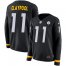 Nike Pittsburgh Steelers #11 Chase Claypool Black Team Color Womens Stitched NFL Limited Therma Long Sleeve Jersey