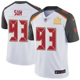 Nike Tampa Bay Buccaneers #93 Ndamukong Suh White Mens Super Bowl LV Champions Patch Stitched NFL Vapor Untouchable Limited Jersey
