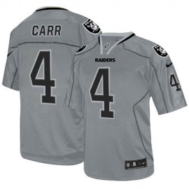 Nike Las Vegas Raiders #4 Derek Carr Lights Out Grey Mens Stitched NFL Elite Jersey