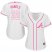 Atlanta Braves #32 Cole Hamels White/Pink Fashion Womens Stitched MLB Jersey