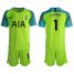 Tottenham Hotspur #1 Lloris Green Goalkeeper Soccer Club Jersey
