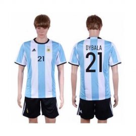 Argentina #21 Dybala Home Soccer Country Jersey