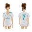 Womens Real Madrid #7 Ronaldo Home Soccer Club Jersey