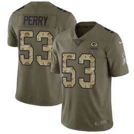 Nike Green Bay Packers #53 Nick Perry Olive/Camo Mens Stitched NFL Limited 2017 Salute To Service Jersey