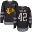 Adidas Chicago Blackhawks #42 Gustav Forsling Black 1917-2017 100th Anniversary Stitched NHL Jersey