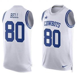 Nike Dallas Cowboys #80 Blake Bell White Team Color Mens Stitched NFL Limited Tank Top Jersey