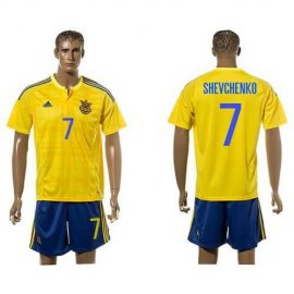 Ukraine #7 Shevchenko Home Soccer Country Jersey