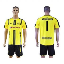 Dortmund #1 Weidenfeller Home Soccer Club Jersey