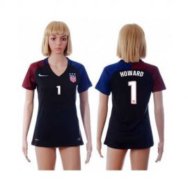 Womens USA #1 Howard Away Soccer Country Jersey